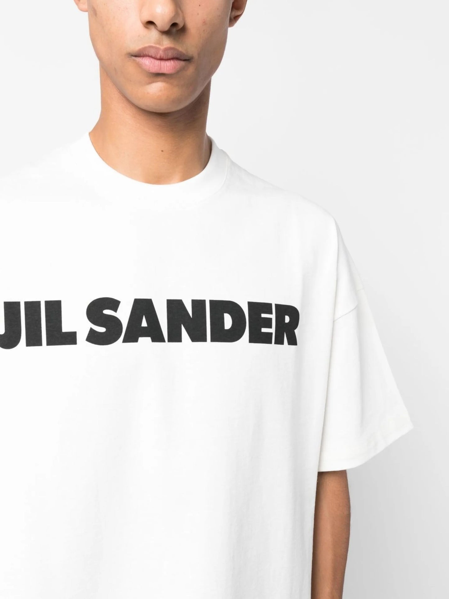 Jil Sander Logo Printed T-Shirt White
