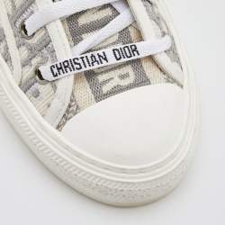 Dior Canvas Walk'n'Dior Grey/White Low Top Sneakers