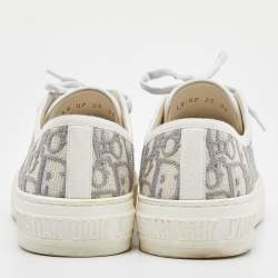 Dior Canvas Walk'n'Dior Grey/White Low Top Sneakers