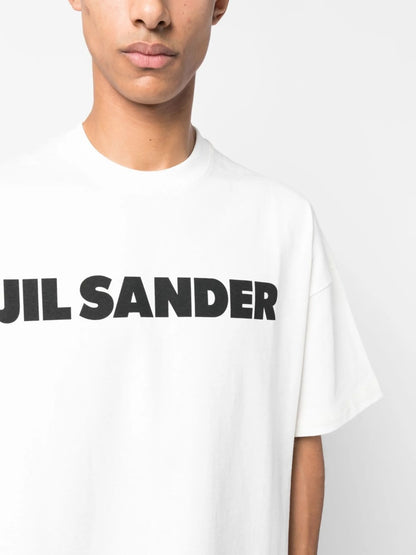 Jil Sander Logo Printed T-Shirt White