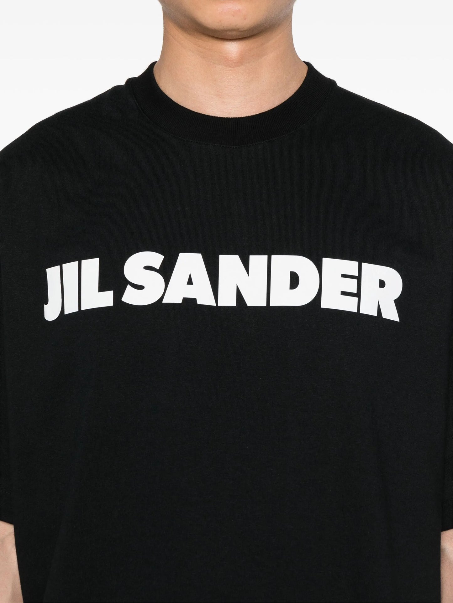 Jil Sander Logo Printed T-Shirt Black
