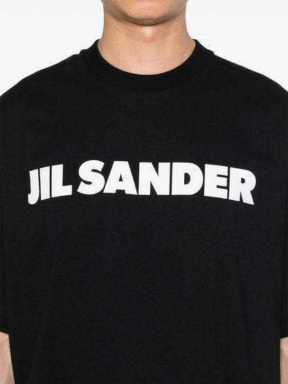 Jil Sander Logo Printed T-Shirt Black