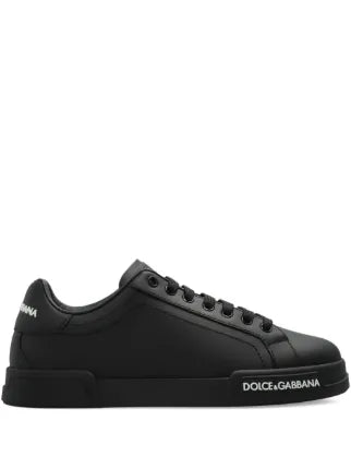 DOLCE & GABBANA Black Portofino Sneakers