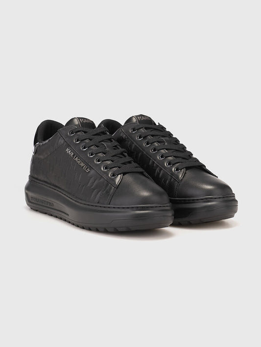 Karl Lagerfeld KAPRI LUG leather sports shoes with monogram logo