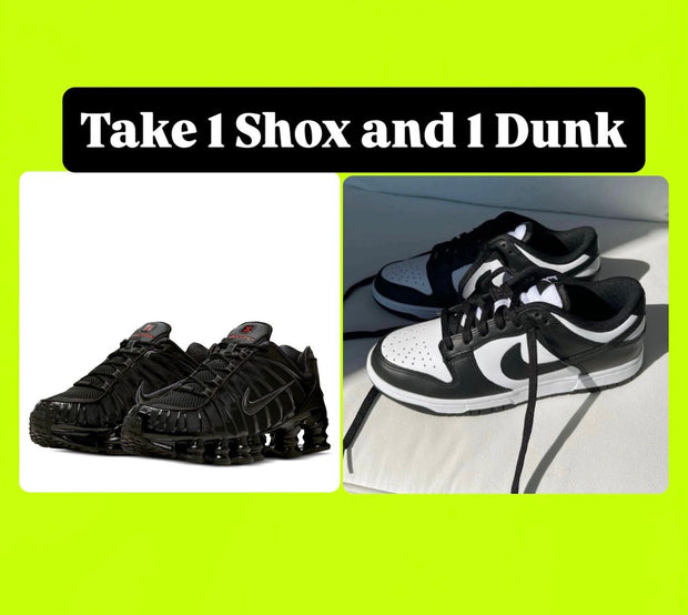 1x Nike Shox TL and 1x Nike Dunk Sneaker - Combo Deal