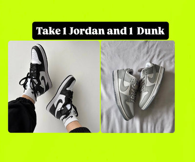 1x Nike Air Jordan 1 and 1x Nike Dunk Low Sneaker - Combo Deal