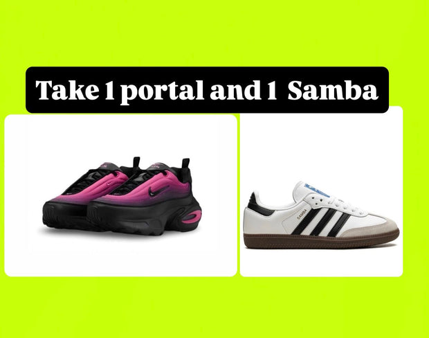 1x Nike Portal and 1x Adidas Samba Sneaker - Combo Deal