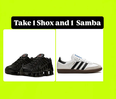 1x Nike Shox TL and 1x Adidas Samba Sneaker - Combo Deal