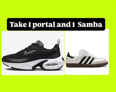 1x Nike Portal and 1x Adidas Samba Sneaker - Combo Deal