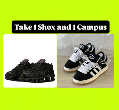 1x Nike Shox TL and 1x Adidas Campus Sneaker - Combo Deal