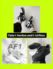 1x Nike Air Jordan 1 and 1x Nike Airforce 1 Sneaker - Combo Deal