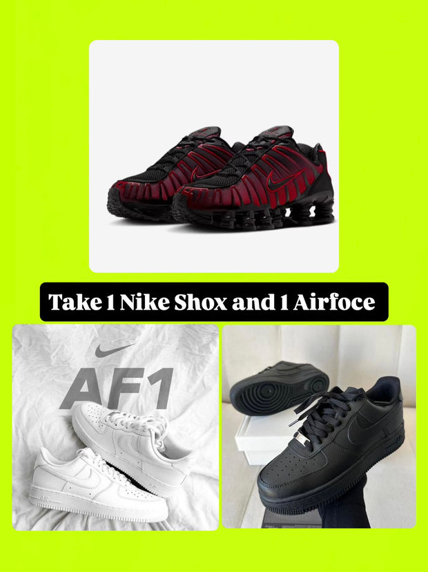 1x Nike Shox TL and 1x Nike Airforce 1 Sneaker - Combo Deal