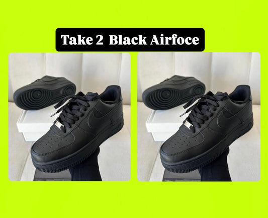 2x Pairs of Nike Airforce 1 Sneaker - Black