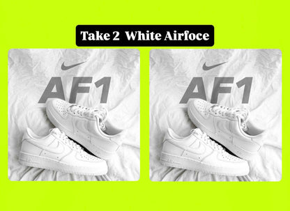 2x Pairs of Nike Airforce 1 Sneaker - White