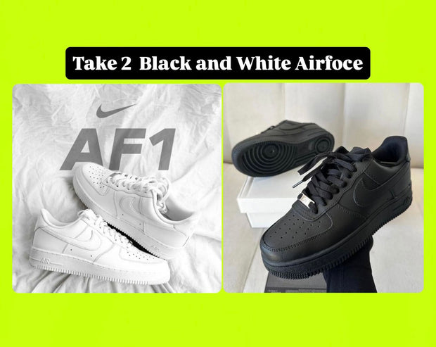 2x Pairs of Nike Airforce 1 Sneaker - Mixed