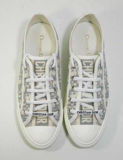 Dior Canvas Walk'n'Dior Grey/White Low Top Sneakers