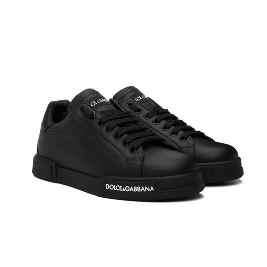 DOLCE & GABBANA Black Portofino Sneakers